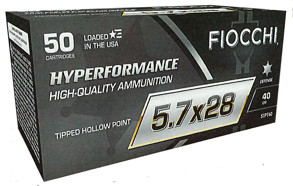 Fiocchi Hyperformance 5.7x28mm 40gr Tipped Hollow Point 50 Bx/10 Cs - Box or Case