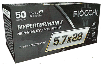 Fiocchi Hyperformance 5.7x28mm 40gr Tipped Hollow Point 50 Bx/10 Cs - Box or Case