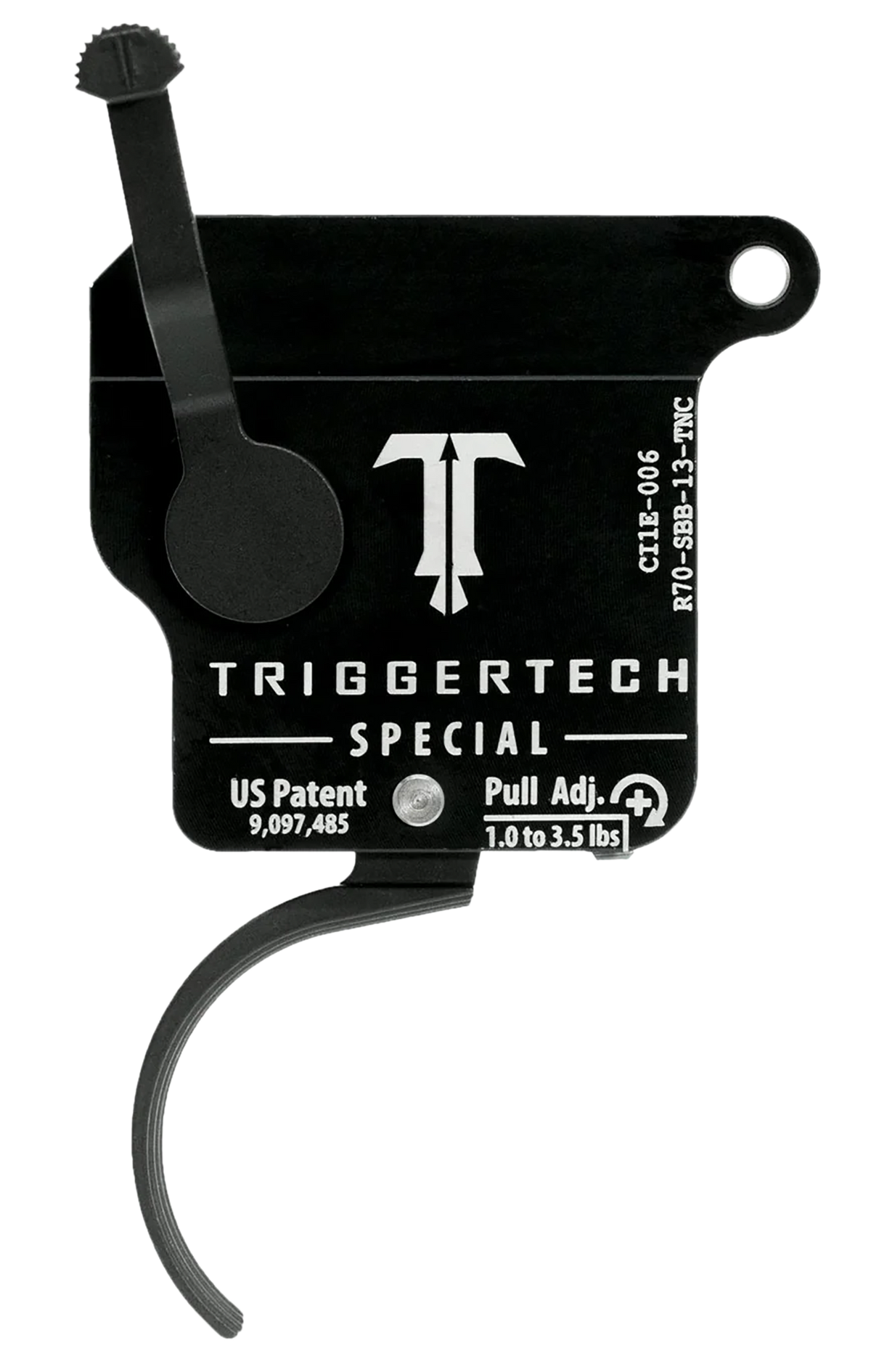 TriggerTech Special Remington 700 1-3.5 lb Single-Stage Traditional Curved Trigger Without Bolt Release - Right Hand - Black