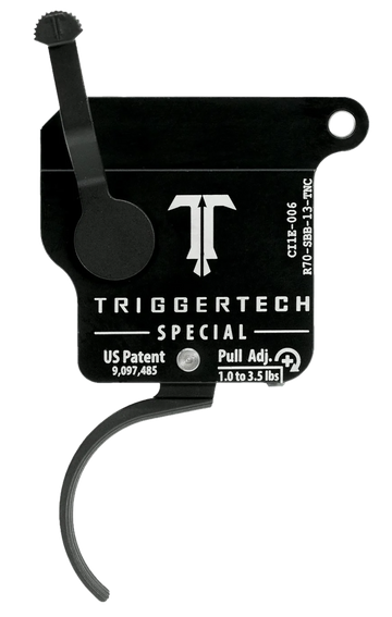 TriggerTech Special Remington 700 1-3.5 lb Single-Stage Traditional Curved Trigger Without Bolt Release - Right Hand - Black