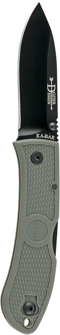 Ka-Bar 4062FG Dozier Hunter 3" Folding Drop Point AUS-8A SS Foliage Green Zytel Lockback Folder