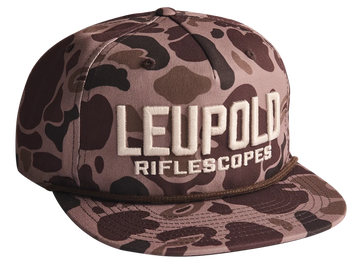 Leupold Retro Roper Hat Bark Duck Camo 7-Panel Trucker