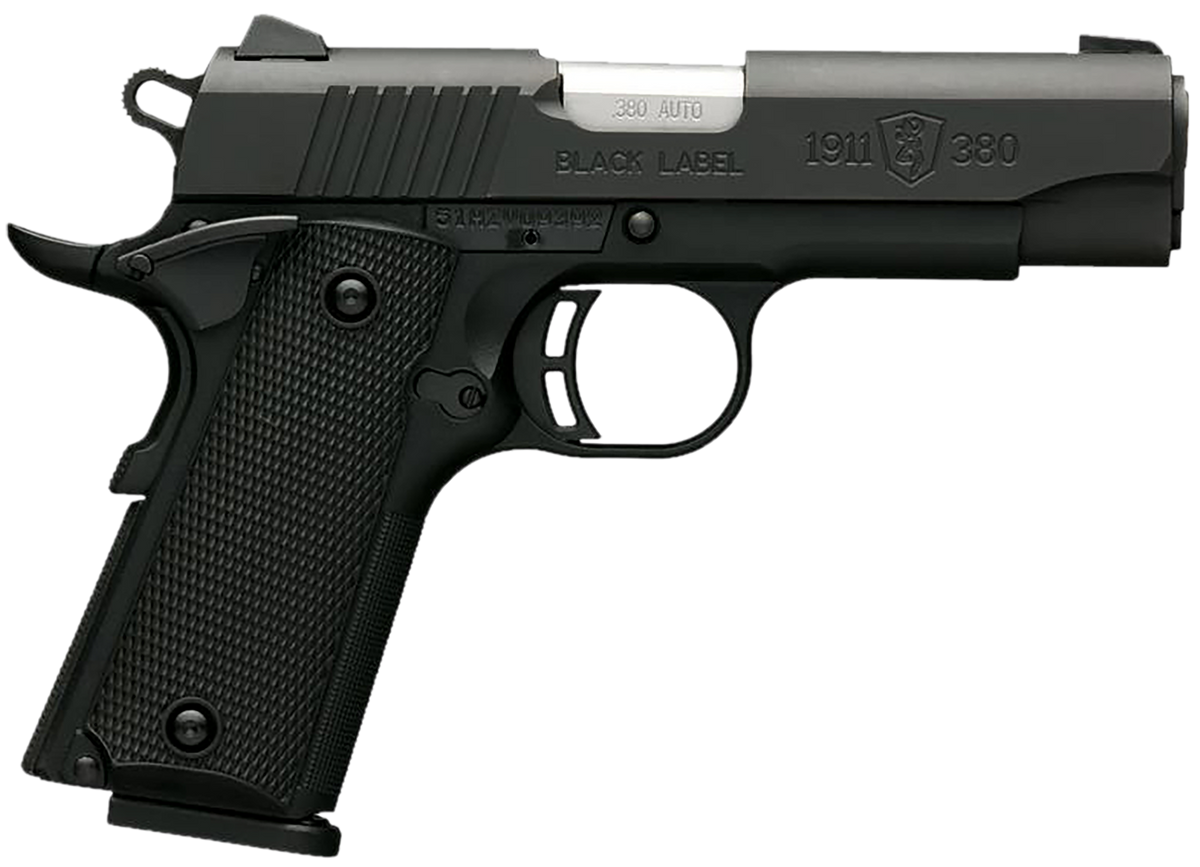 Browning 1911-380 Black Label Compact 380 ACP 3.63 in 8+1 SAO Pistol