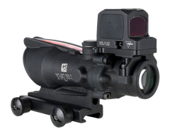 Trijicon 100813 ACOG 4x32mm Red Chevron .223/5.56 BDC Riflescope w/RCR 3.25 MOA Red Dot - Matte Black