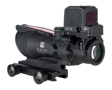 Trijicon 100813 ACOG 4x32mm Red Chevron .223/5.56 BDC Riflescope w/RCR 3.25 MOA Red Dot - Matte Black