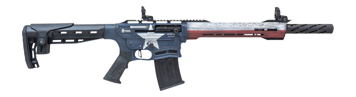 Citadel Boss25 12 Gauge 3" 5+1 18.75" Semi-Auto Tactical Shotgun - Texas Flag Receiver