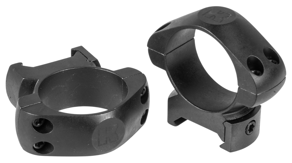 Konus 7404 Steel Scope Rings 30mm Medium Matte Black 0 MOA - Pair