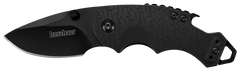 Kershaw Shuffle 8700BLK 2.40" Folding Plain 8Cr14MoV Black Oxide Black GFN