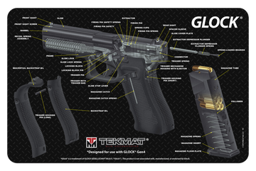 TekMat Glock 3D Cutaway Multi-Color 11"x17" Rubber Handgun Cleaning Mat