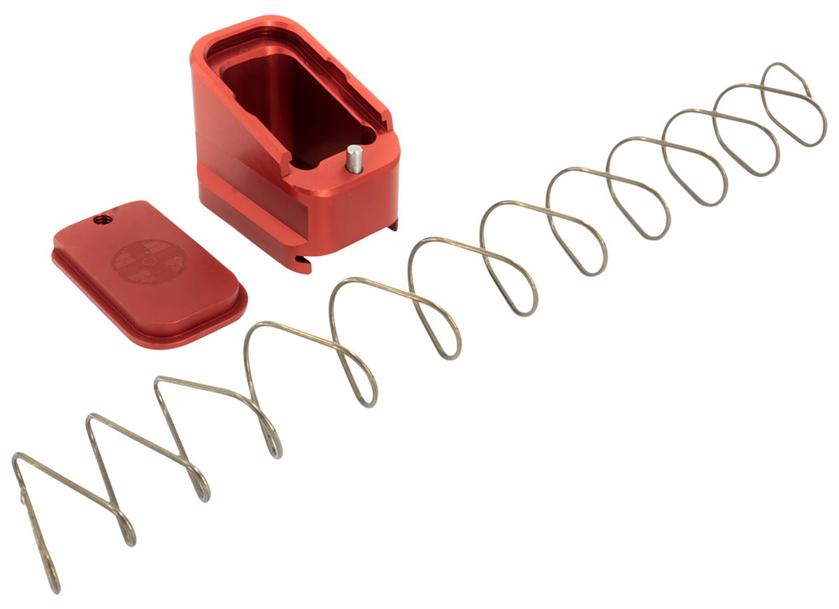 Shield Arms G17 +5 Magazine Extension 5rd 9mm Luger / 40 S&W Red Anodized Aluminum