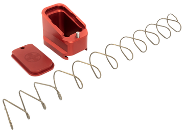 Shield Arms G17 +5 Magazine Extension 5rd 9mm Luger / 40 S&W Red Anodized Aluminum