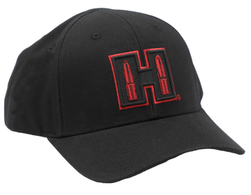 Hornady 99211 H Patch Black/Red Semi-Structured Snapback Hat