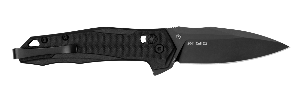Kershaw Monitor 2041 3" D2 Spear Point Plain Black Oxide Folding Knife - Black GFN