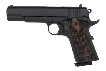 Tisas Arms 1911 A1 Stakeout 45 ACP 5" 8+1 SAO Pistol - Black Cerakote / Walnut Grip