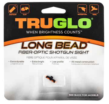 TruGlo Long Bead Universal Shotgun Fiber Optic Red 6-48 Front Sight