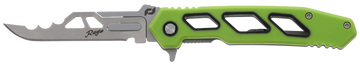 Schrade Isolate Enrage 7 2.60" Folding Scalpel 420A Plain Satin Green Carbon Fiber Handle