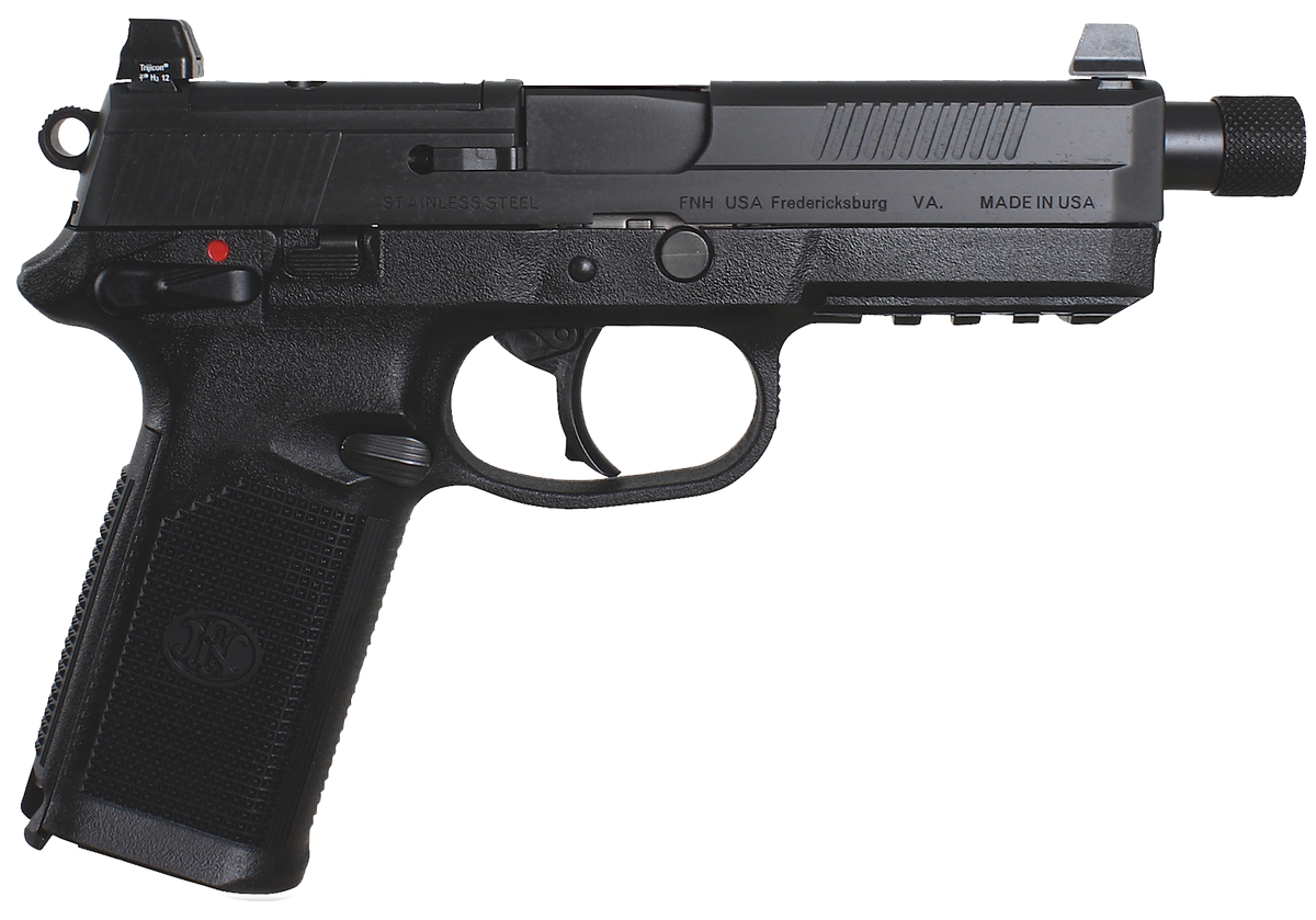 FN FNX-45 Tactical 45 ACP 5.3" Threaded Barrel 15+1 DA/SA Semi-Auto Pistol - Black