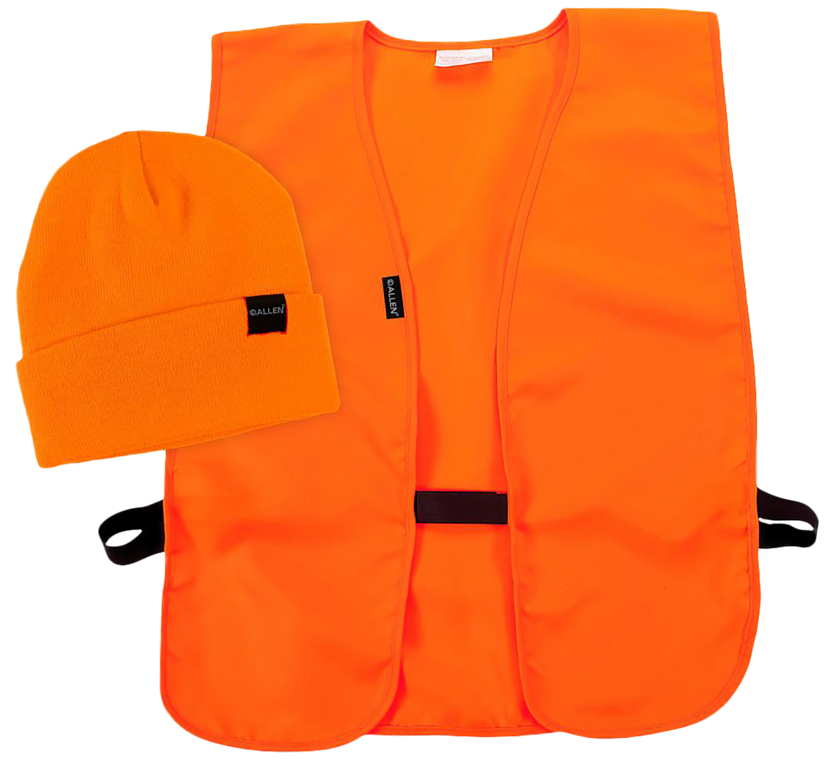 Allen 2394 Safety Vest & Cap Combo Blaze Orange Polyester Adult