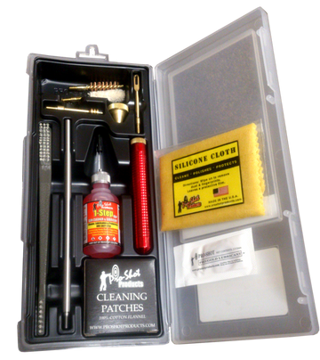 Pro-Shot P389KIT Classic Box Kit .38/.357/9mm Pistol Cleaning Kit - Yellow Plastic Case