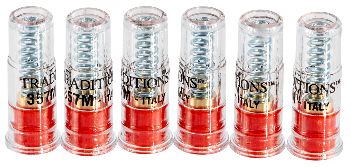 Traditions ASC357 Snap Caps 357 Mag Plastic w/Brass Base 6-Pack