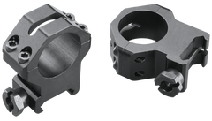 Weaver Mounts 48362 Four-Hole Skeleton Rings 1" Extra High Matte Black Aluminum