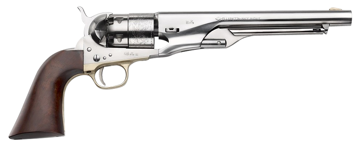 Pietta 1860 Army Old Silver 44 Cal 8" 6rd Single Action Revolver