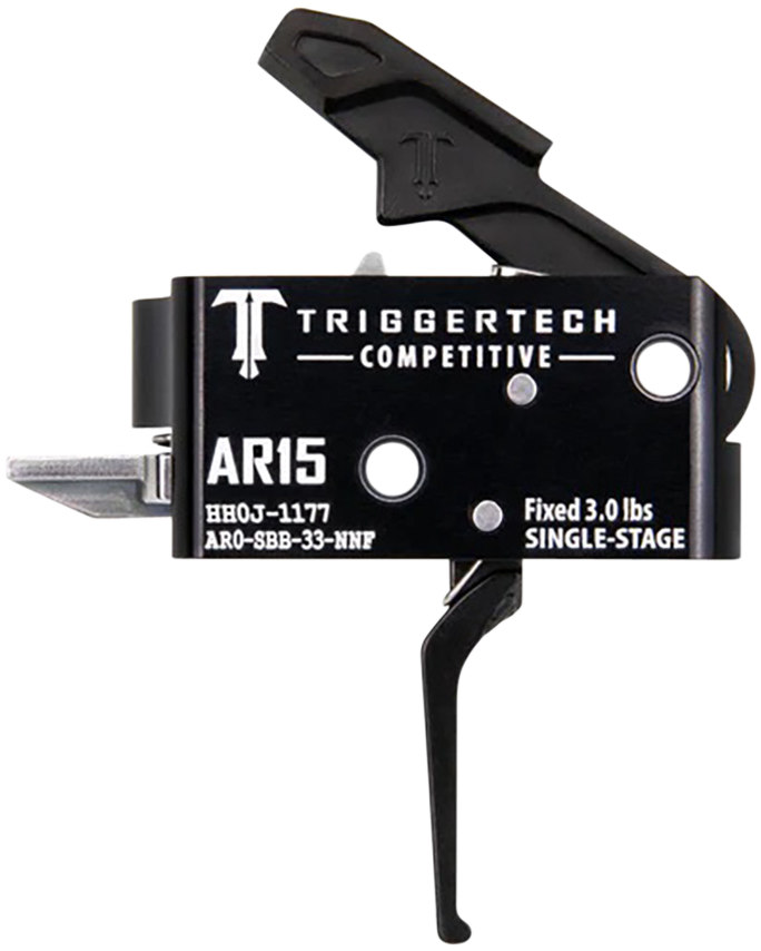 TriggerTech Competitive AR-15 3 lb Fixed Flat Single-Stage Trigger - Black