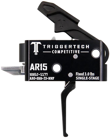 TriggerTech Competitive AR-15 3 lb Fixed Flat Single-Stage Trigger - Black