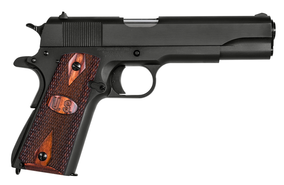 Auto Ordnance 1911BKO9W 1911 A1 GI Spec 9mm Luger 5\" 9+1 SAO Pistol - Wood Grips