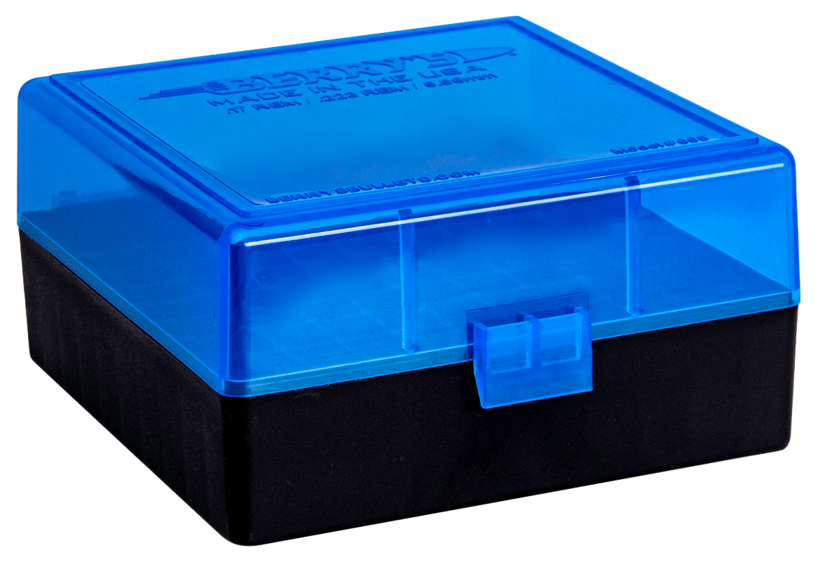Berry's 86410 005 Ammo Box 223 Rem/5.56x45mm NATO 100rd Blue Lid w/Black Bottom