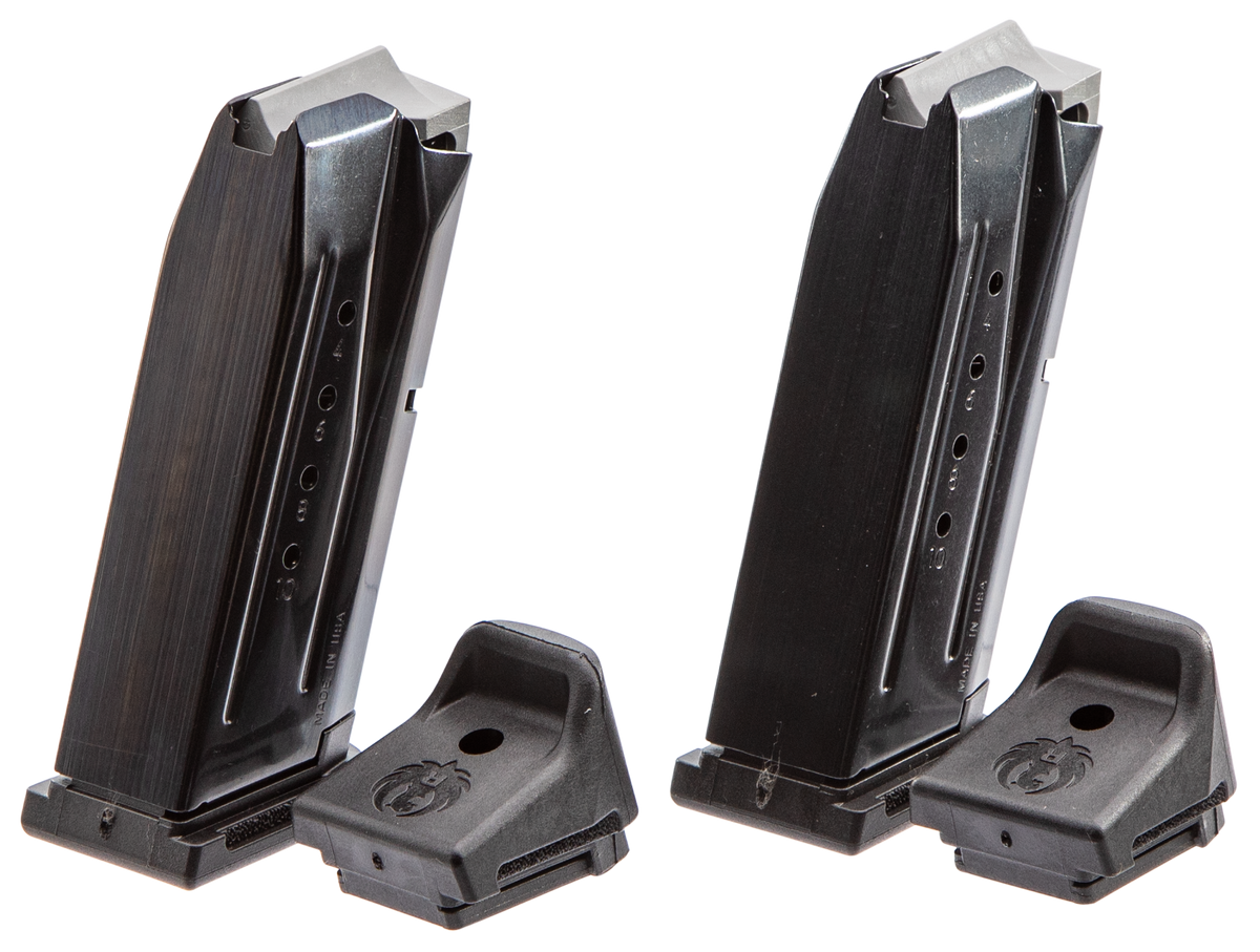 Ruger 90686 Security-9 Compact 9mm Luger 10rd Black Oxide Steel Pistol Magazine 2-Pk