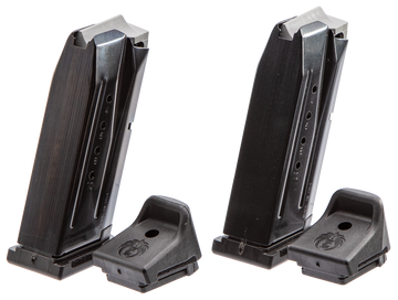 Ruger 90686 Security-9 Compact 9mm Luger 10rd Black Oxide Steel Pistol Magazine 2-Pk