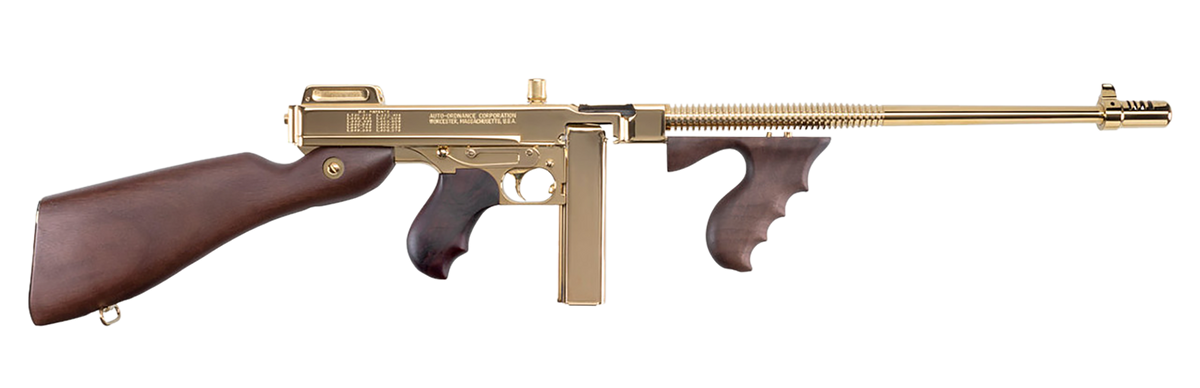 Thompson 1927A-1 Deluxe 45 ACP 16.5" 20+1/50+1 Semi-Auto Rifle - Titanium Gold