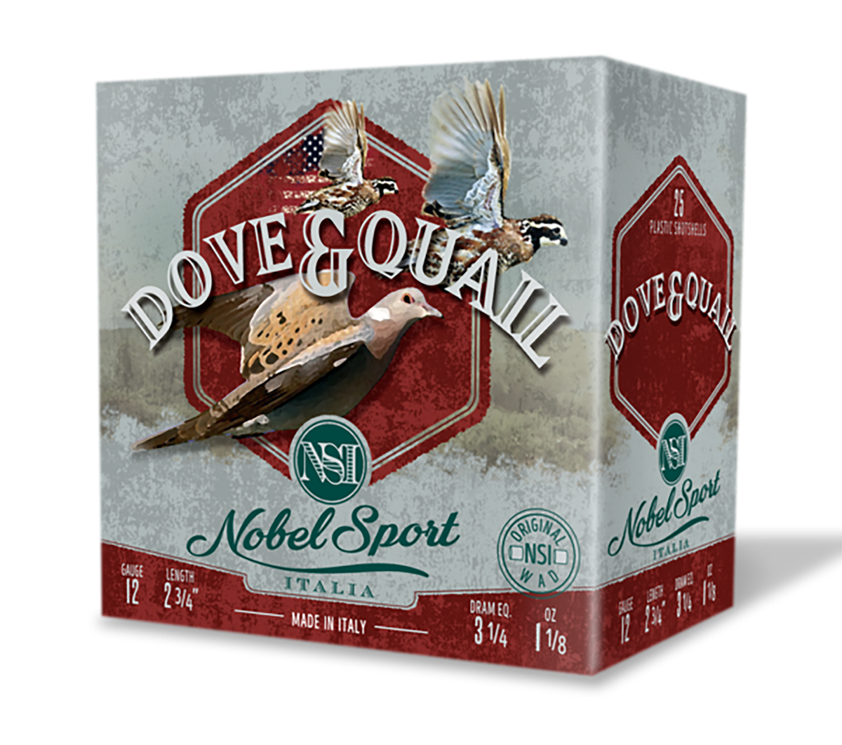 Nobel/Eurosports Dove & Quail 12 Gauge 2.75" 1-1/8 oz #6 Shot 250 Rd Box