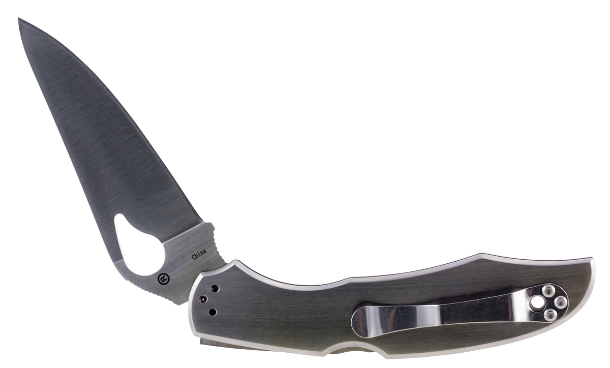 Spyderco Byrd Cara Cara 2 3.75" 8Cr13MoV Spear Point Plain SS Handle Folding Knife