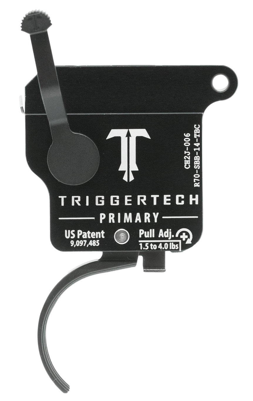 TriggerTech Primary Remington 700 1.5-4 lb Single-Stage Traditional Curved Trigger w/ Bolt Release - Right Hand - Black