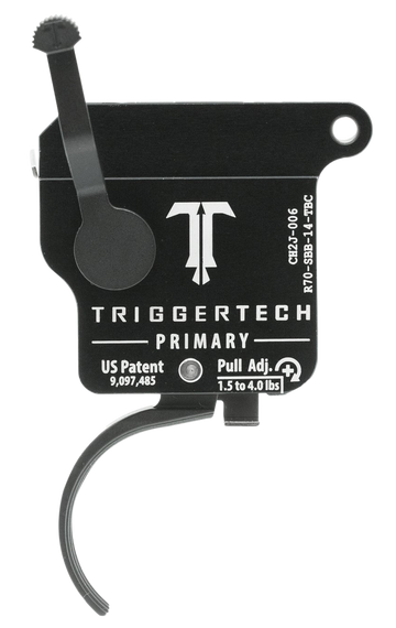 TriggerTech Primary Remington 700 1.5-4 lb Single-Stage Traditional Curved Trigger w/ Bolt Release - Right Hand - Black