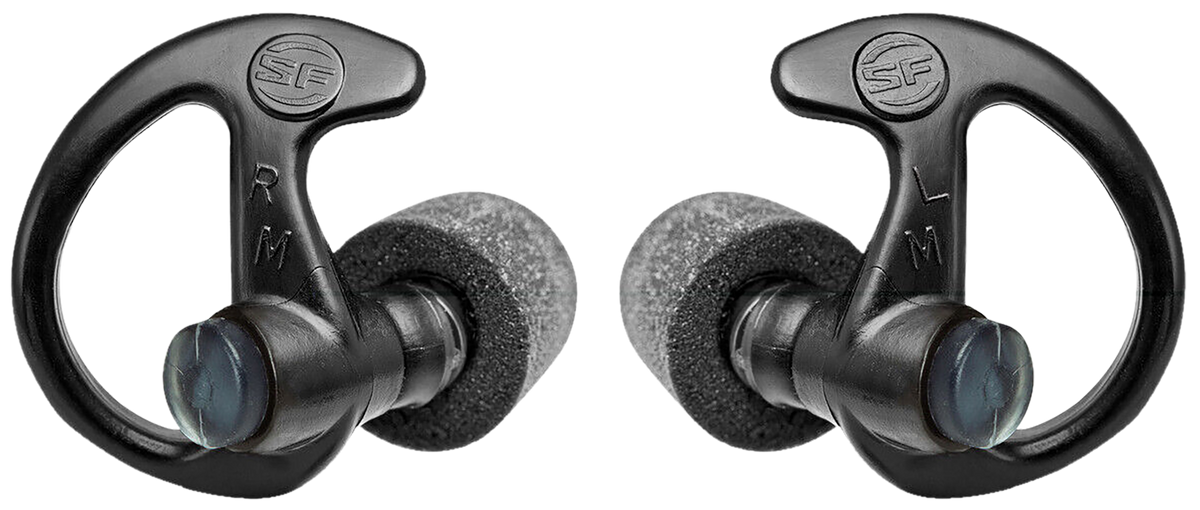 Surefire EP10 Sonic Defenders Ultra Max 30 dB Full-Block Foam Earplugs - Medium, Black