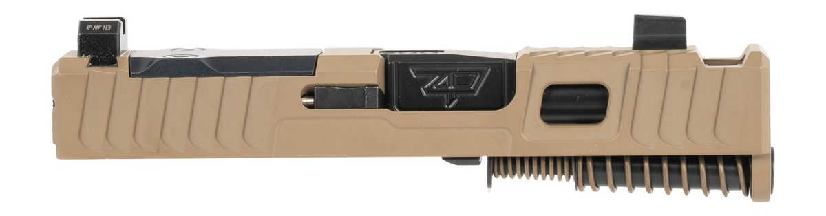 Zaffiri Precision Custom G43 Slide 9mm Luger IBS RMSc Optic Cut FDE - Black Nitride Barrel Finish