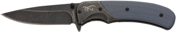 Browning The Range 2.75" Folding Drop Point 7Cr17MoV Plain Edge Liner Lock Knife - Black/Blue G10