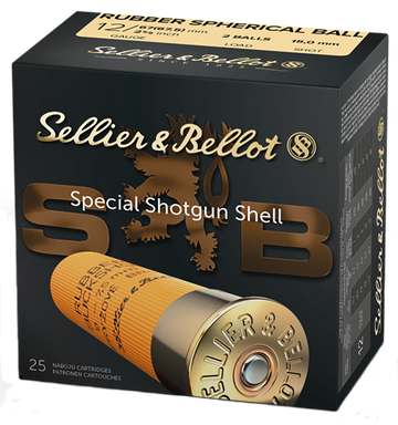 Sellier & Bellot SB12RBB 12 Gauge 2.75" Rubber Ball Shot 25/Box - Box or Case
