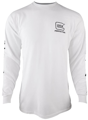 Glock Perfection Long Sleeve Tee White Pre-Shrunk Cotton XL