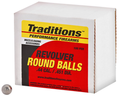 Traditions A1642 Revolver 44 Cal .454 140gr Lead Ball 100/Box