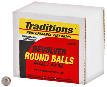 Traditions A1642 Revolver 44 Cal .454 140gr Lead Ball 100/Box