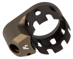 Strike Industries AR Enhanced Castle Nut and Extended End Plate Flat Dark Earth Anodized Steel