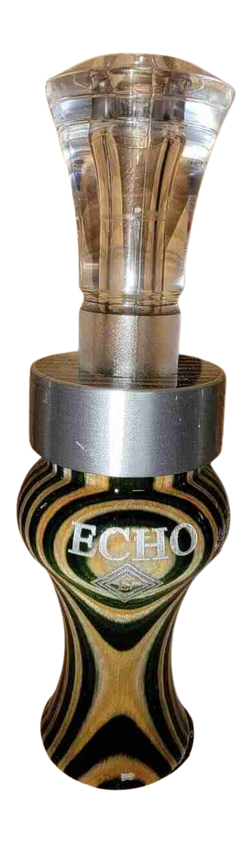Echo Calls Timber Duck Call - Mint Green Diamondwood - Double Reed