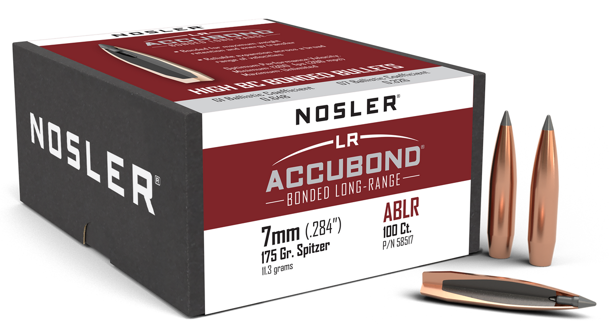 Nosler AccuBond Long Range 7mm .284 175gr Spitzer Point 100/Box
