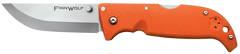 Cold Steel Finn Wolf 3.50" Folding Plain Straight Back AUS-8A SS Blaze Orange Griv-Ex Handle