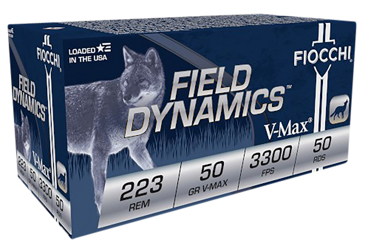 Fiocchi Field Dynamics 223 Rem 50gr V-Max 50 Bx/ 20 Cs - Box or Case