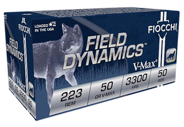 Fiocchi Field Dynamics 223 Rem 50gr V-Max 50 Bx/ 20 Cs - Box or Case